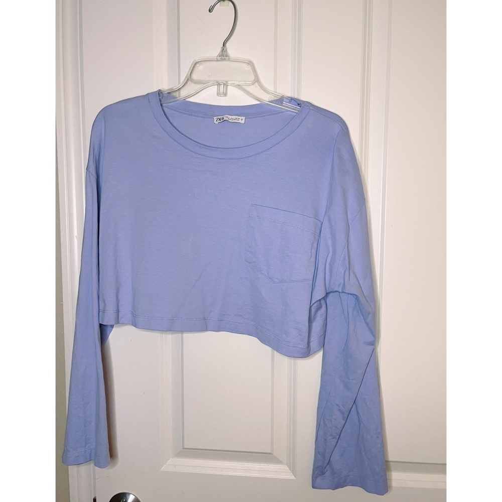 Zara crop top long sleeve shirt
